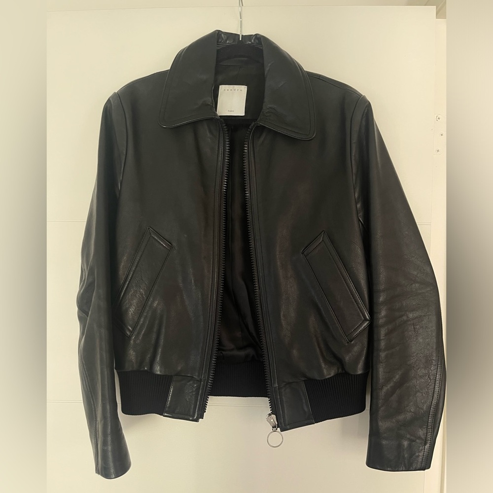 Sandro Black Motto Jacket